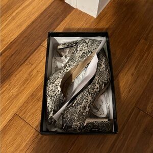 Snakeskin Patterned Women's Heels